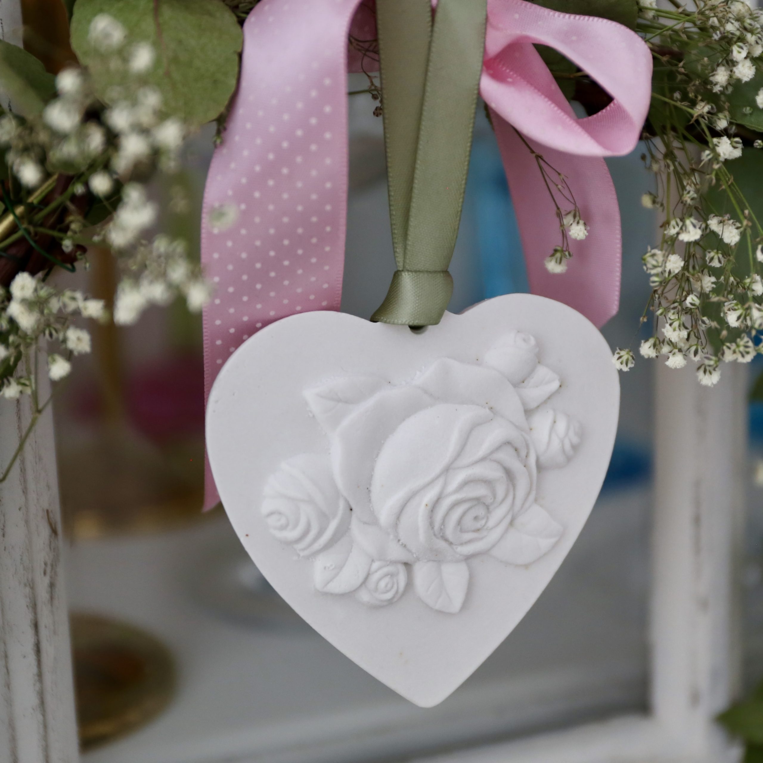 *Silikon-Gießform - Herz - Anhänger - Blumenbild* – Bild 17