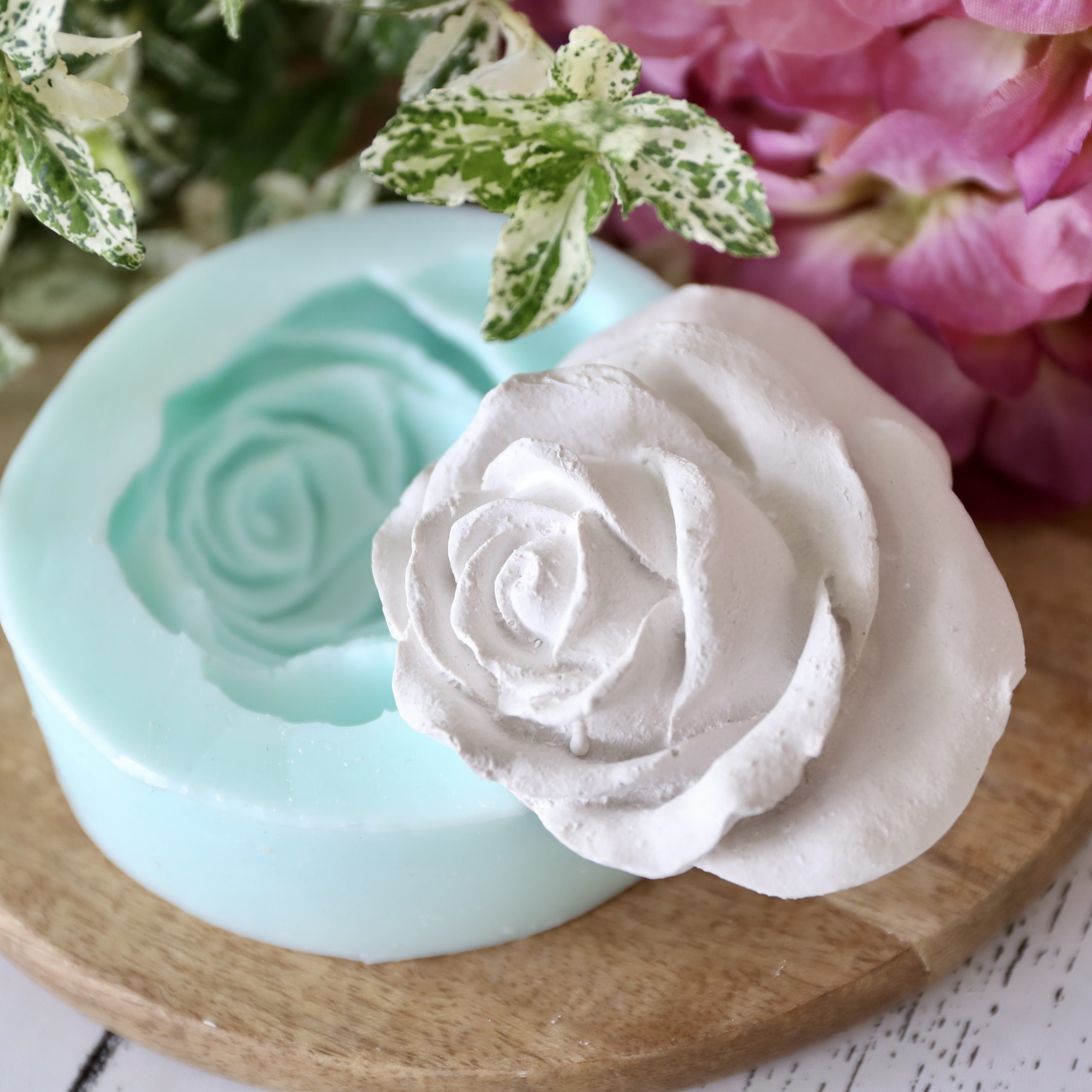 *Silikon - Gießform - Blüten - Blumen - Flach - Rose* – Bild 6