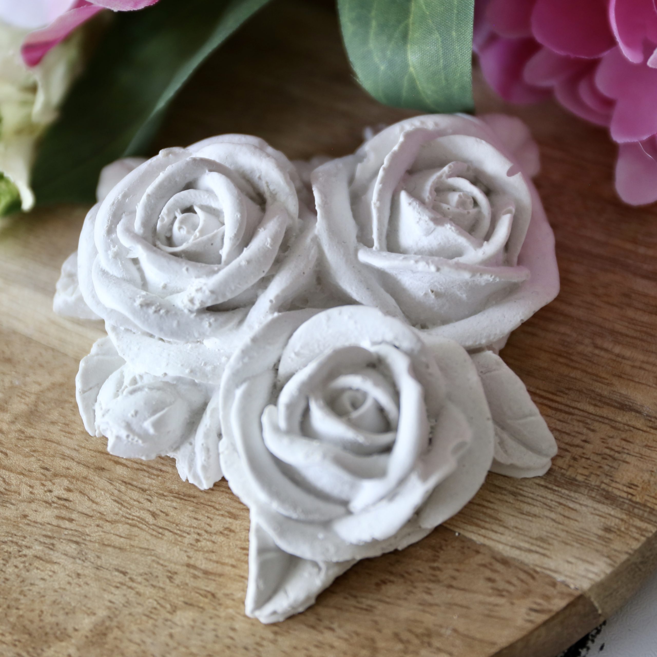 *Silikon-Gießform - Blüten - Blumen - Rosenblüten - Rosenbouquet* – Bild 12