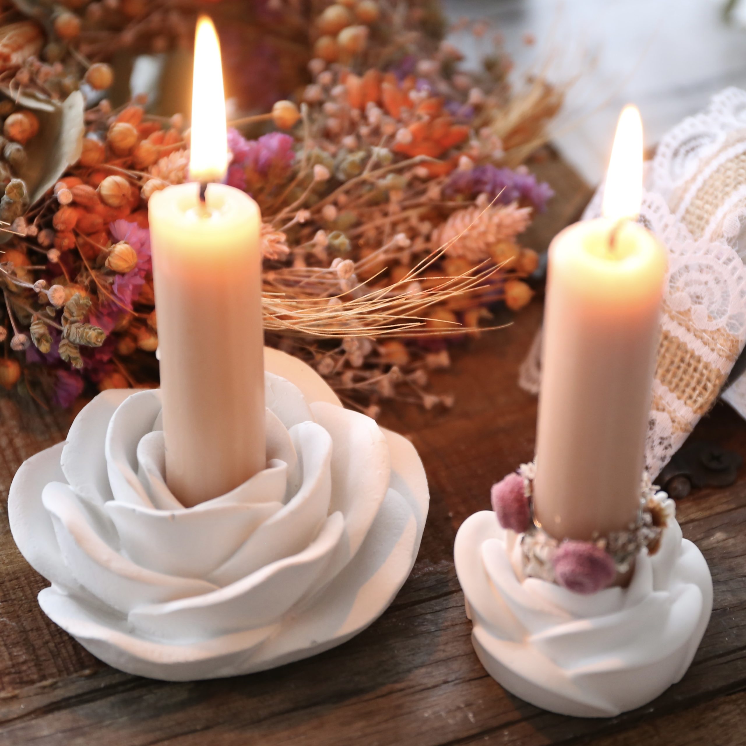 *Silikon - Gießform - Rose geschlossen / Kerzenhalter* – Bild 8