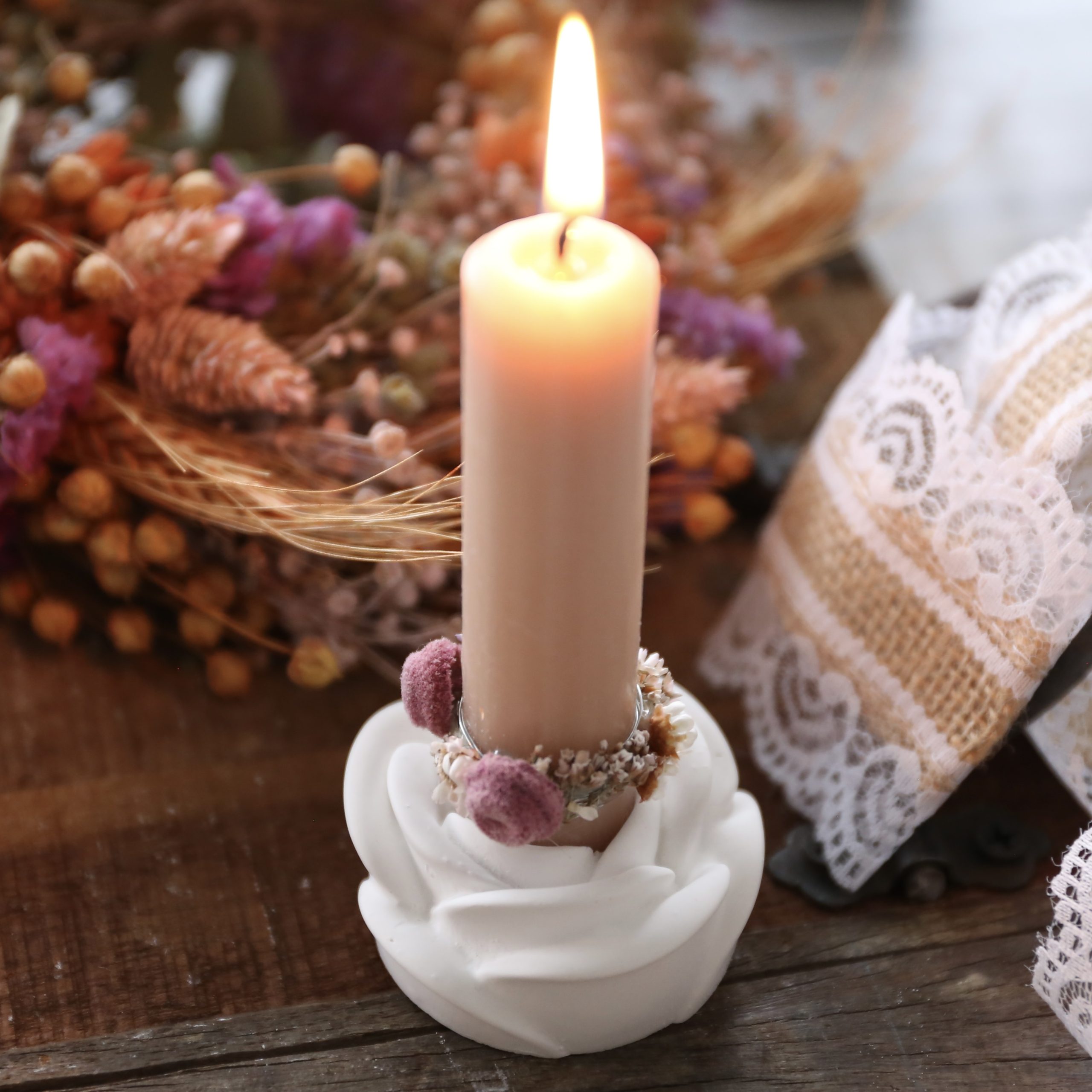 *Silikon - Gießform - Rose geschlossen / Kerzenhalter* – Bild 7