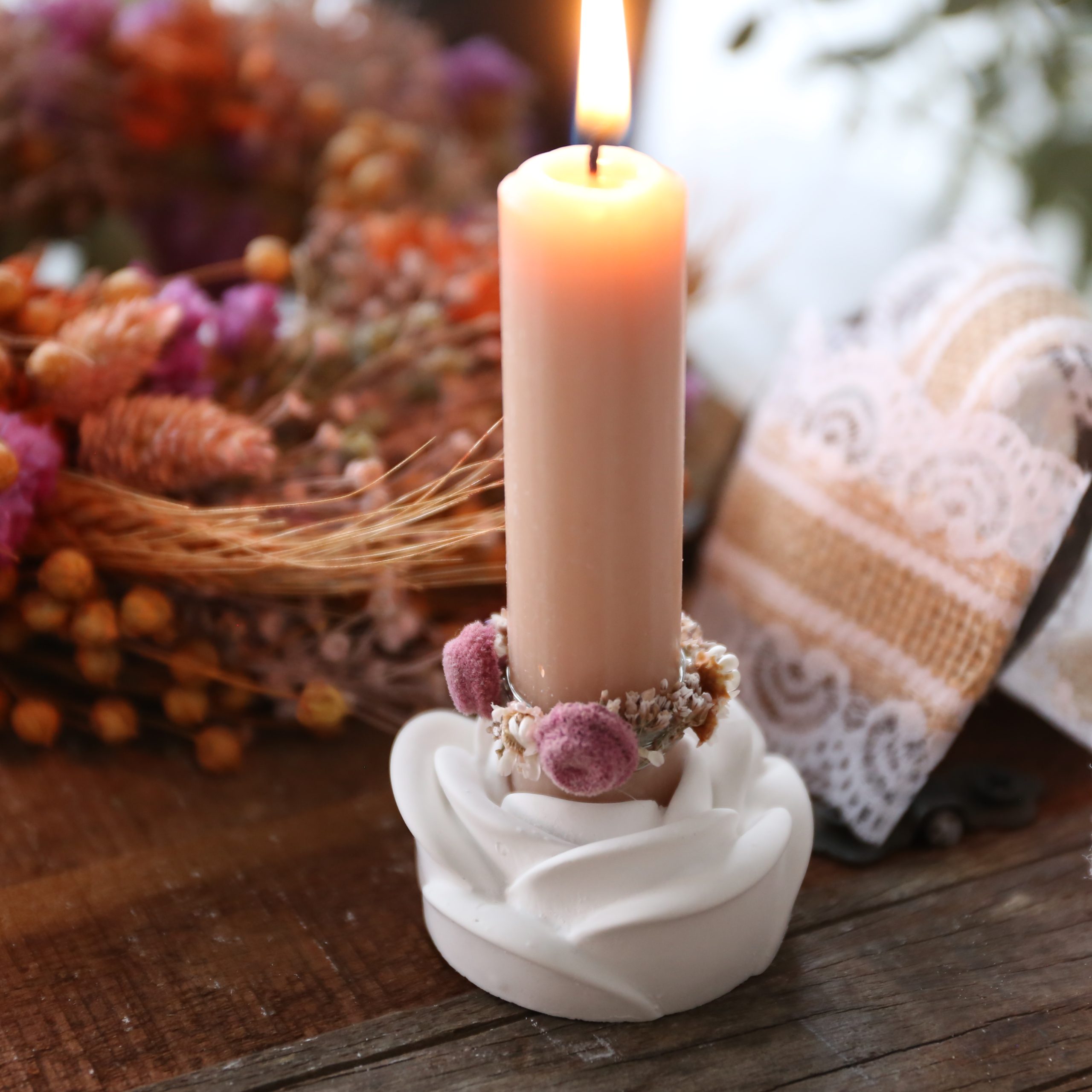 *Silikon - Gießform - Rose geschlossen / Kerzenhalter* – Bild 6