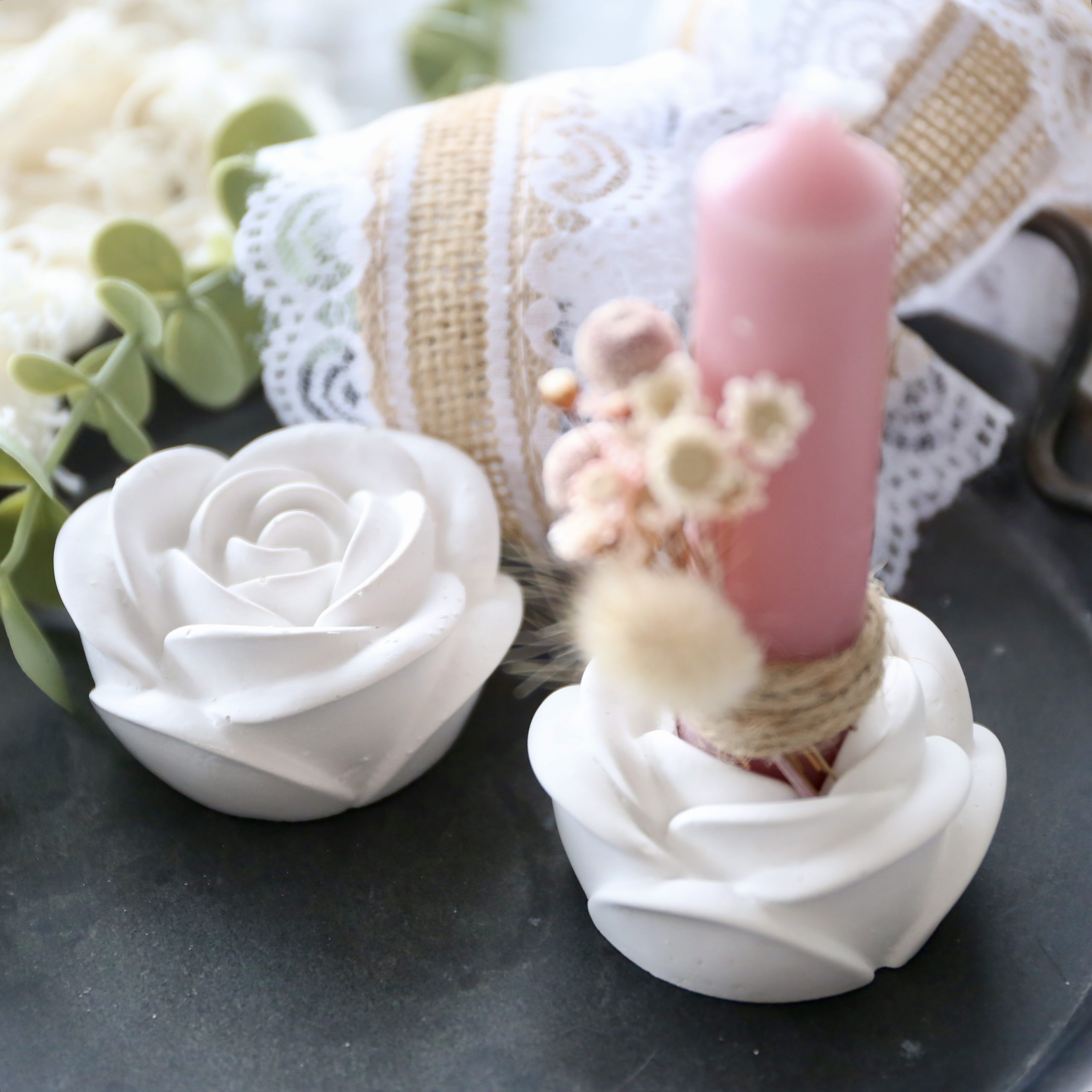 *Silikon - Gießform - Rose geschlossen / Kerzenhalter* – Bild 17