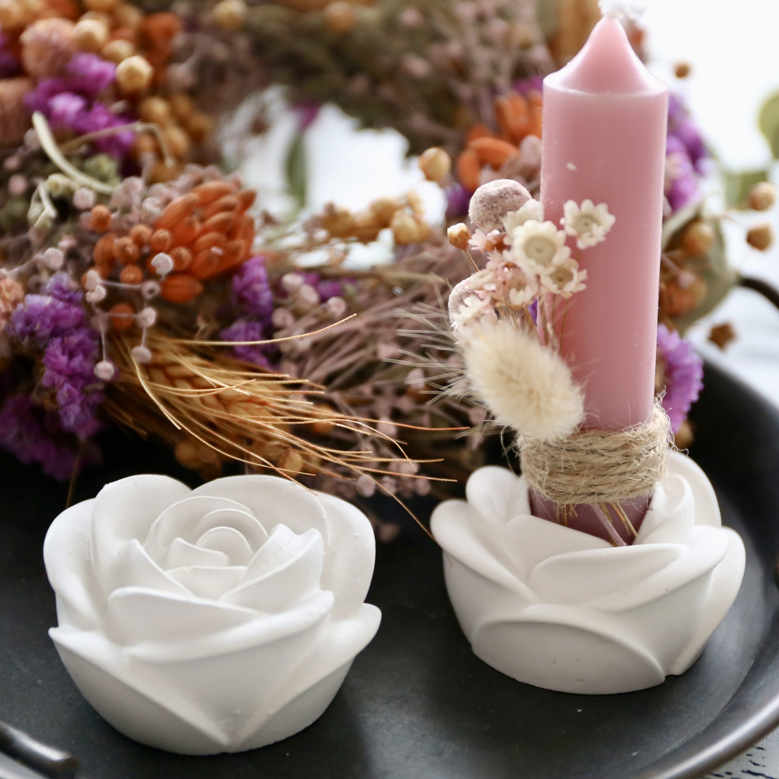 *Silikon - Gießform - Rose geschlossen / Kerzenhalter* – Bild 19