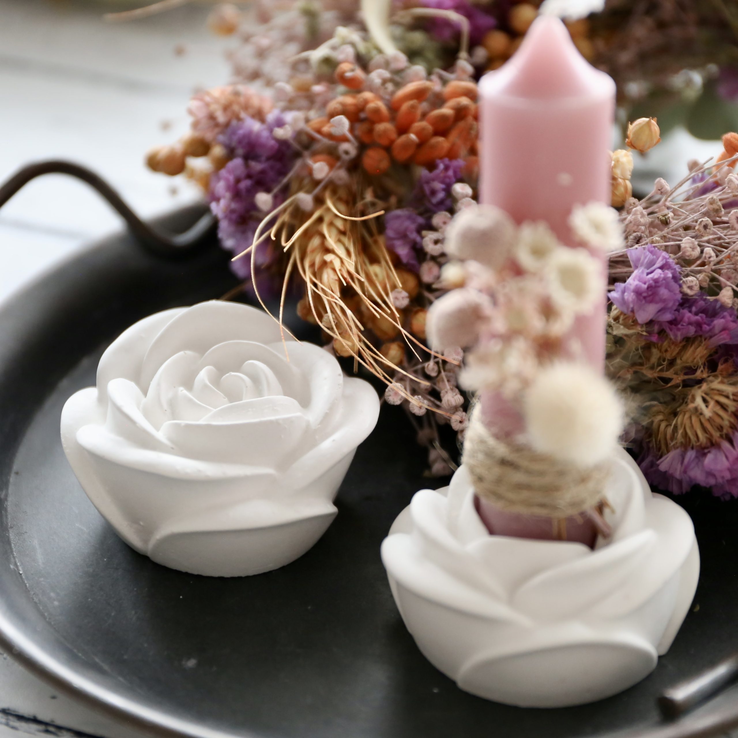 *Silikon - Gießform - Rose geschlossen / Kerzenhalter* – Bild 22