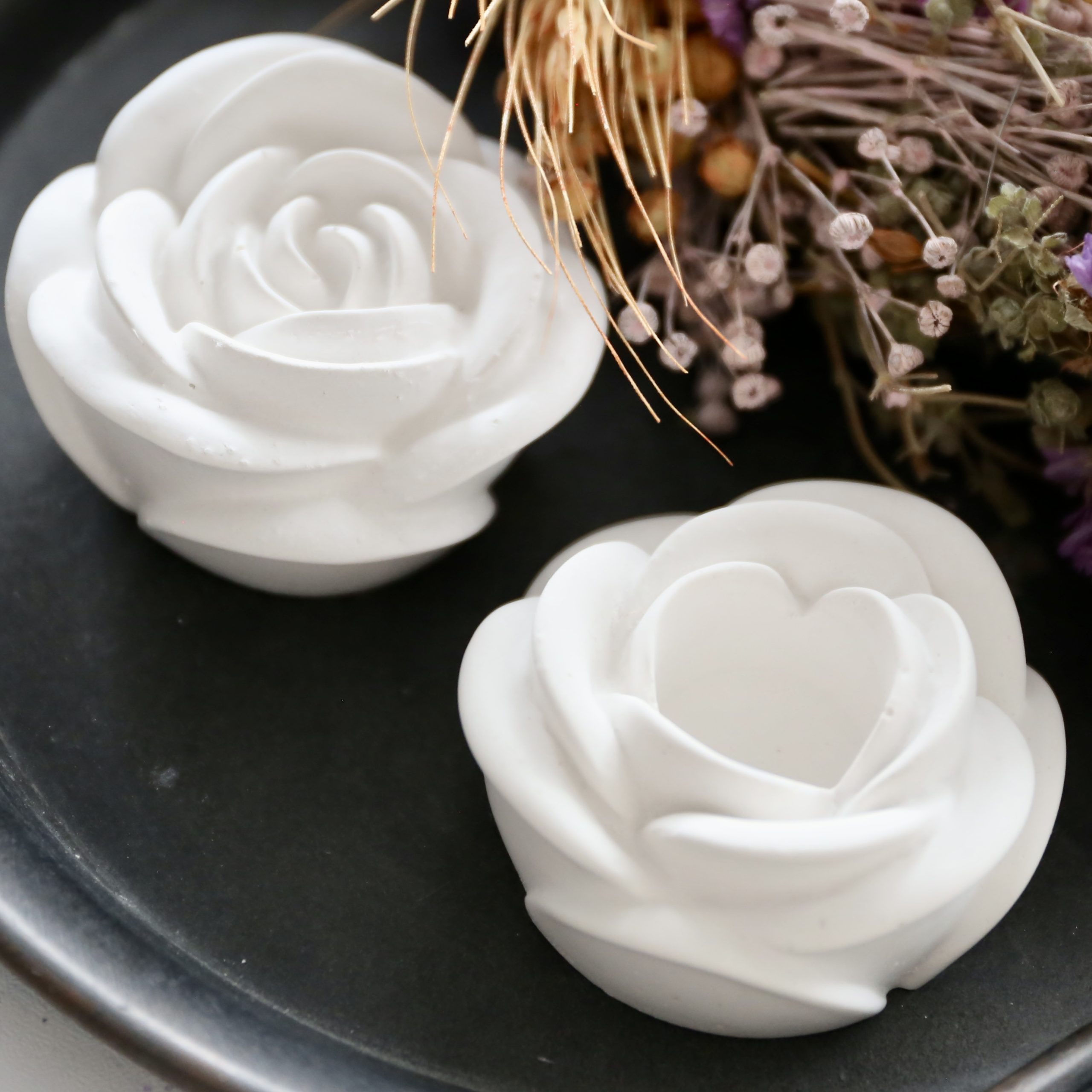 *Silikon - Gießform - Rose geschlossen / Kerzenhalter* – Bild 23