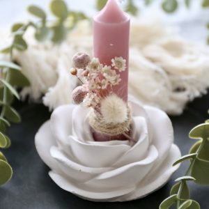 *Silikon - Gießform - Rose geschlossen / Kerzenhalter*