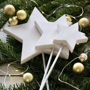 Silikon - Gießform - Dekostern - Stern auf Stange in 3 Größen
