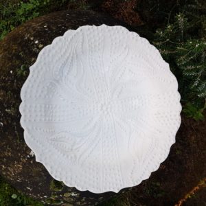 Silikon - Giessform - Schicker großer Teller mit Muster