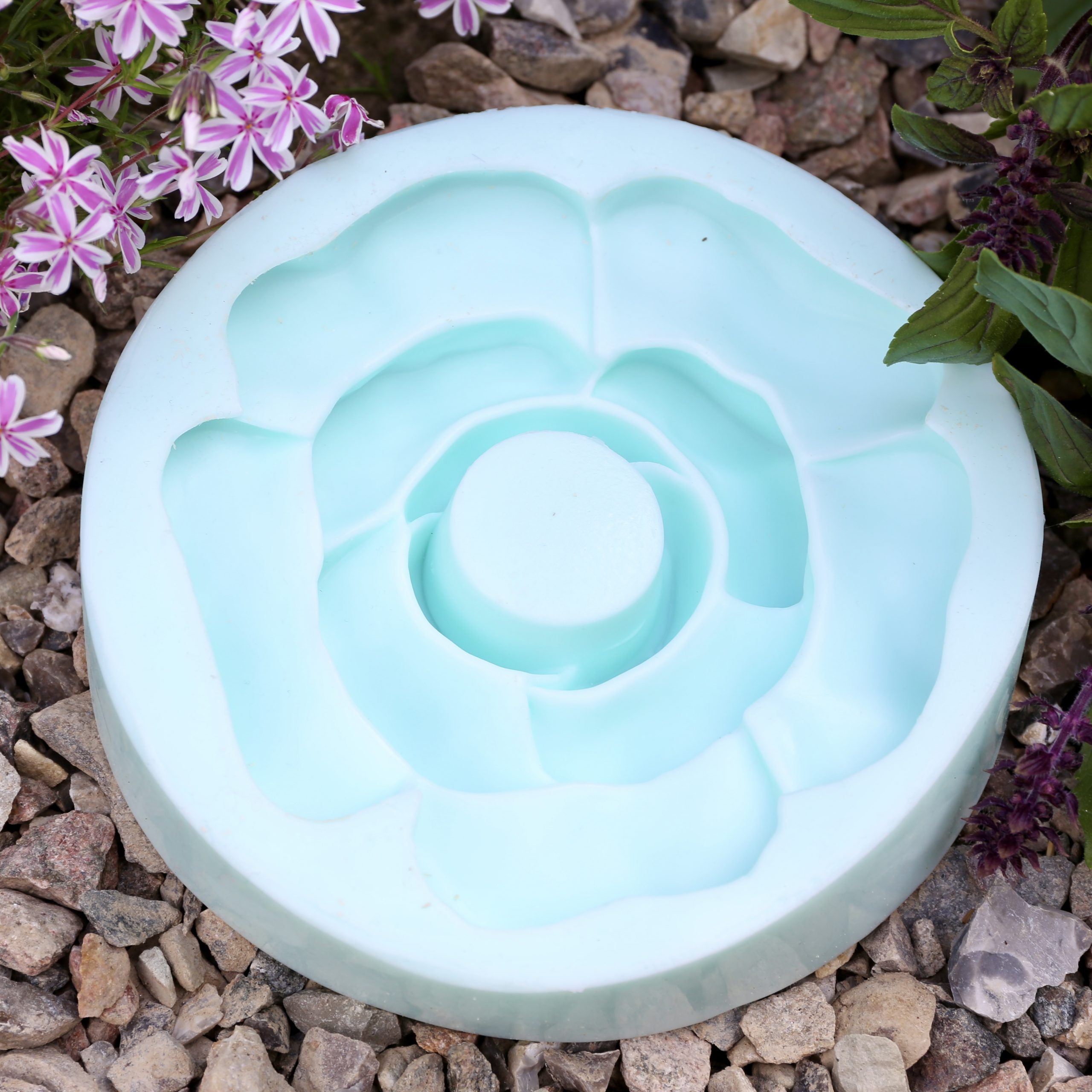 Silikon - Gießform - Rosenblüte - Blütendeko - Mit und ohne Kerze – Bild 26
