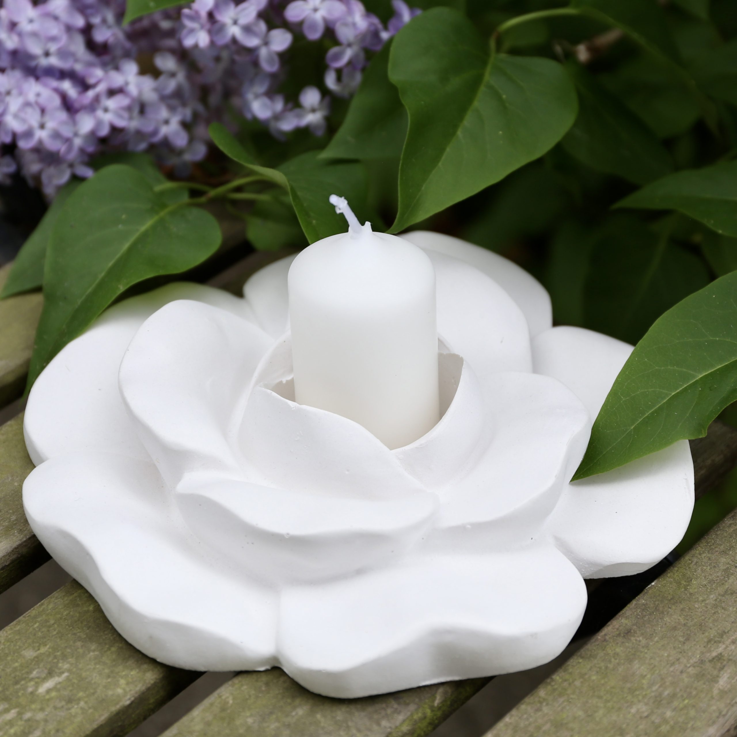 Silikon - Gießform - Rosenblüte - Blütendeko - Mit und ohne Kerze – Bild 30
