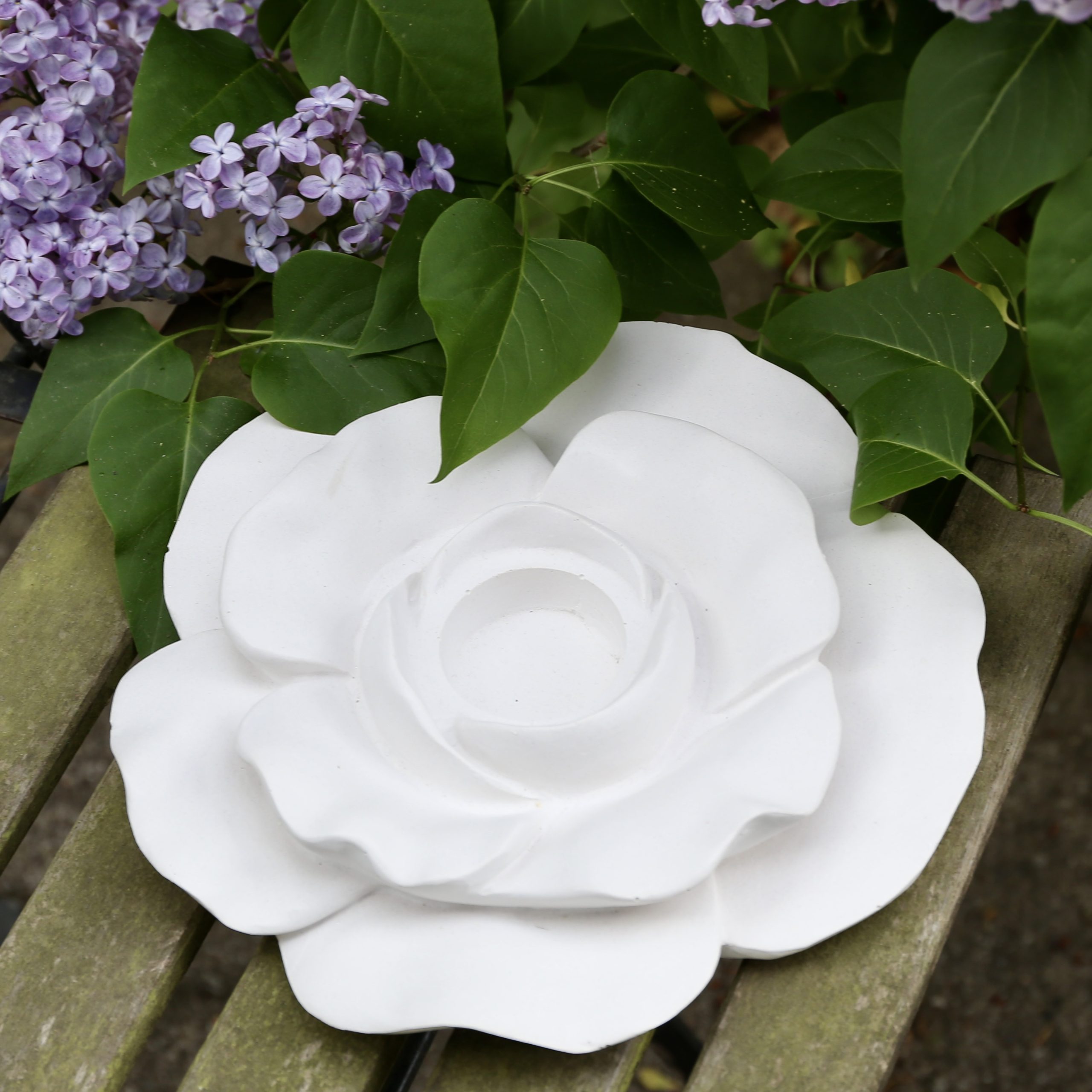 Silikon - Gießform - Rosenblüte - Blütendeko - Mit und ohne Kerze – Bild 15