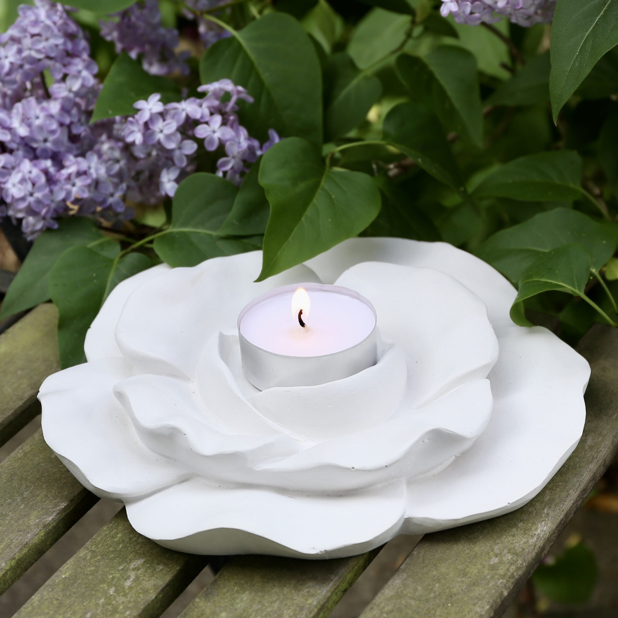 Silikon - Gießform - Rosenblüte - Blütendeko - Mit und ohne Kerze – Bild 16