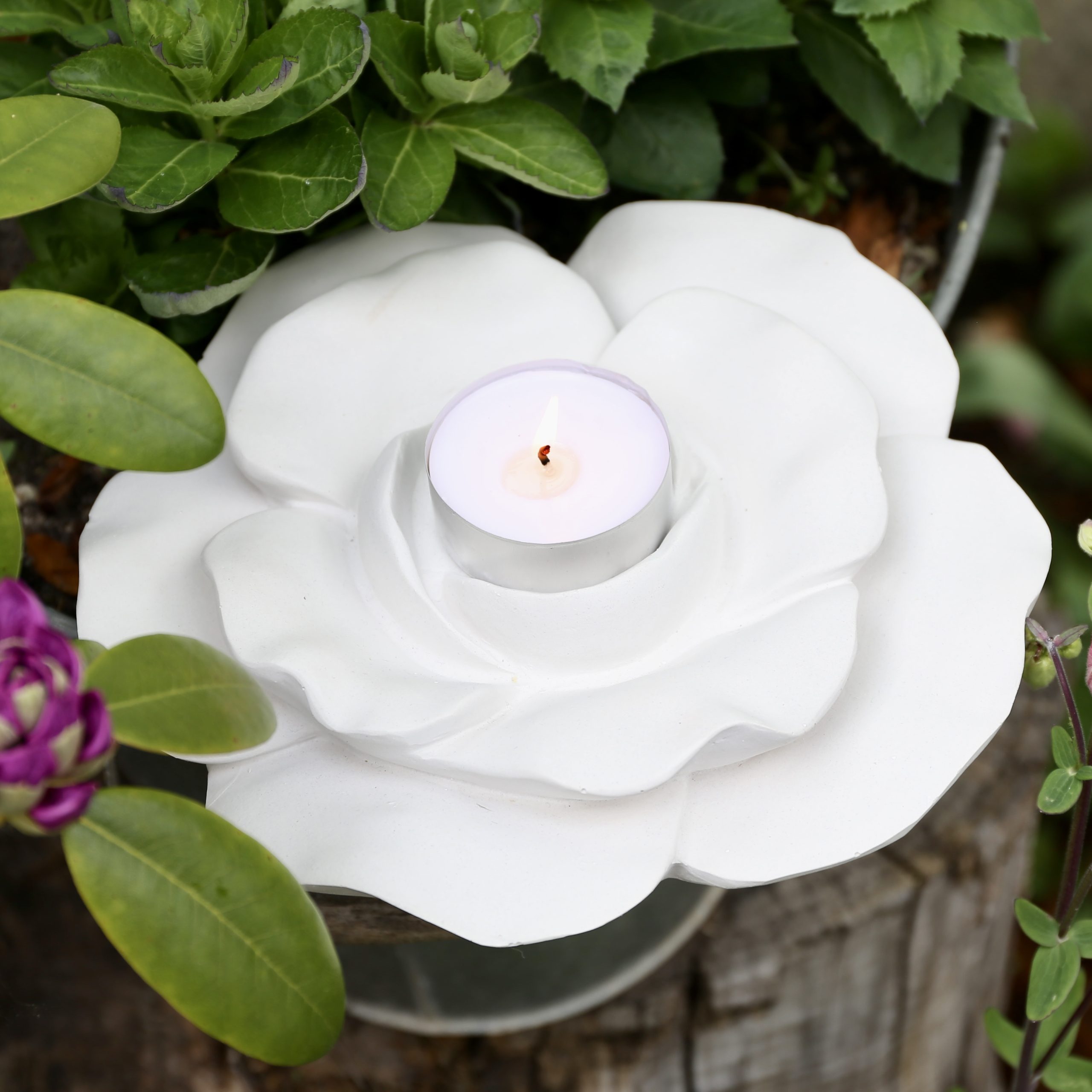 Silikon - Gießform - Rosenblüte - Blütendeko - Mit und ohne Kerze – Bild 20