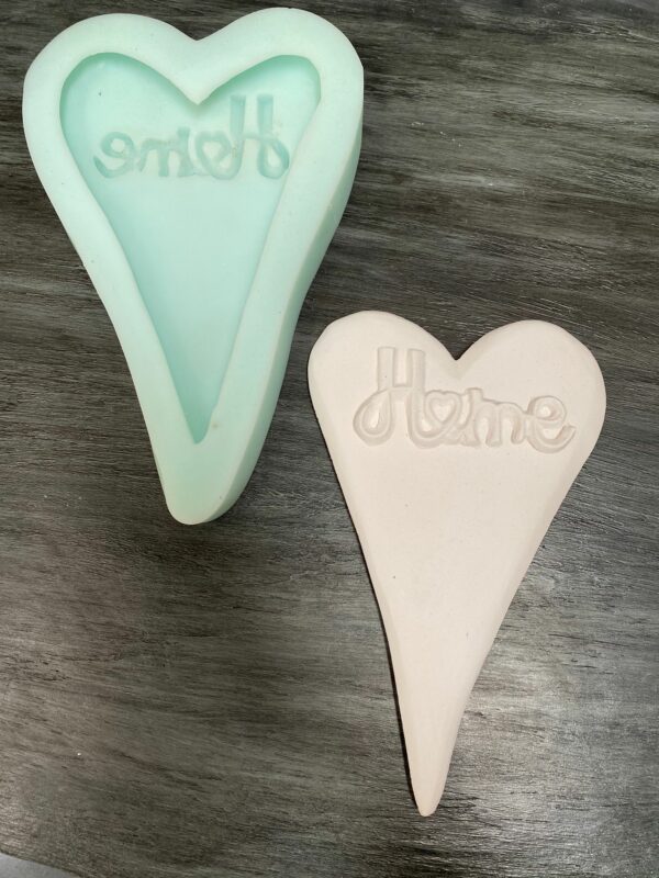 Silikon - Gießform - Herzen - "HOME und LOVE" - Pflanzstecker – Bild 14