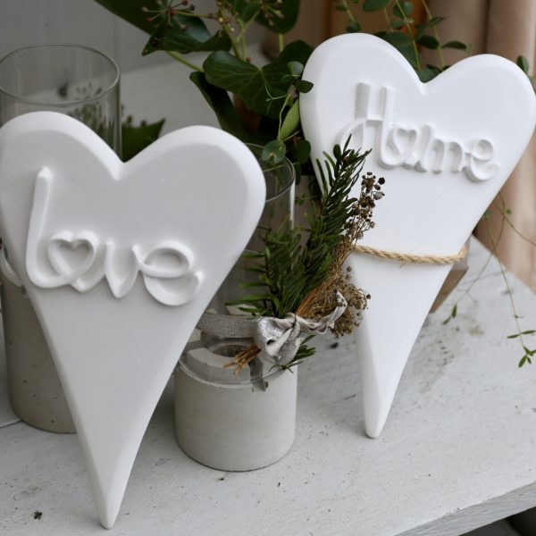 Silikon - Gießform - Herzen - "HOME und LOVE" - Pflanzstecker