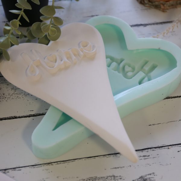 Silikon - Gießform - Herzen - "HOME und LOVE" - Pflanzstecker – Bild 24