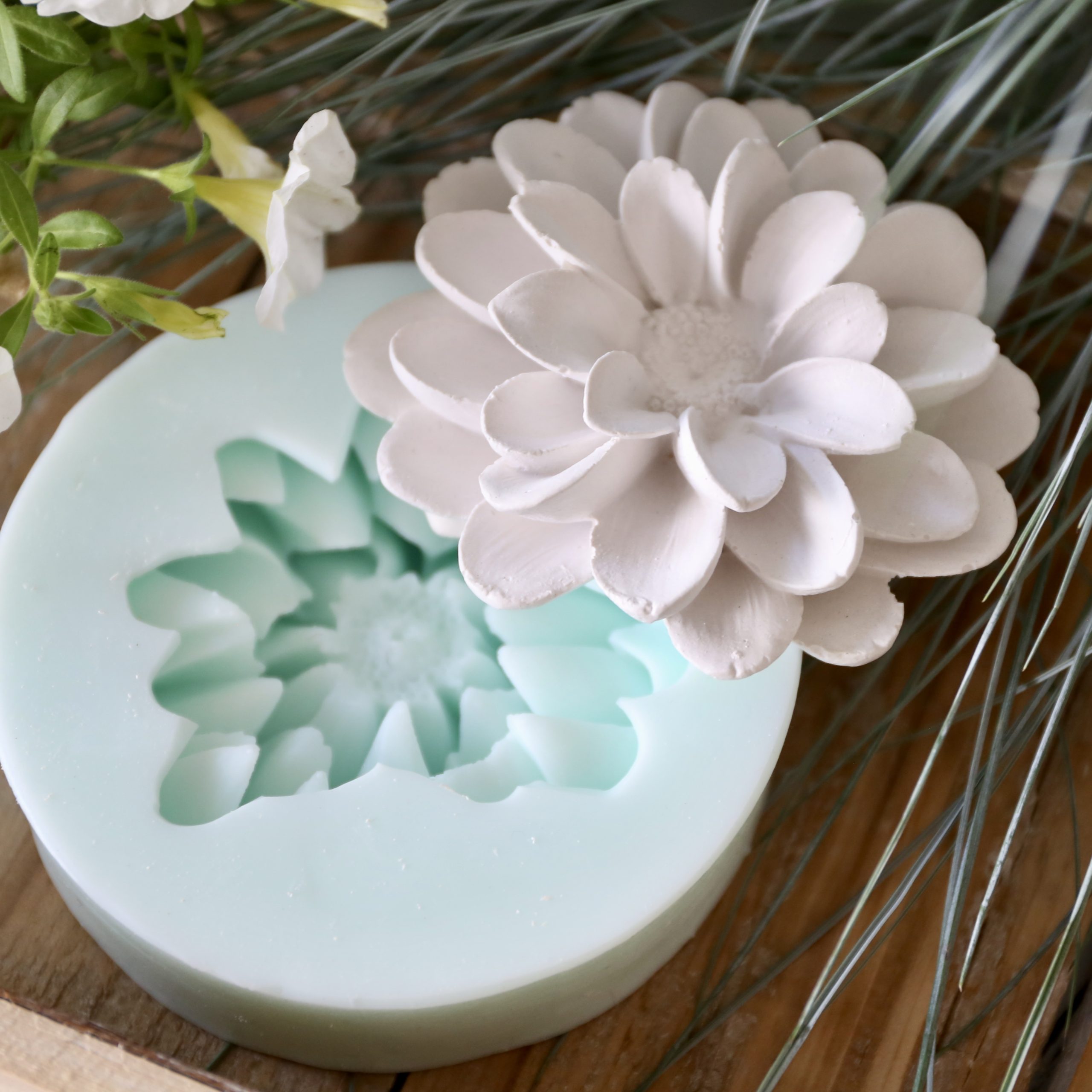 *Silikon-Gießform - Blüten - Blumen - Offene Dahlie* – Bild 7
