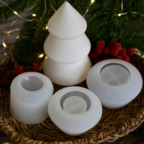 Silikon - Gießform - Tannenbaum zum Stapeln - 3 Teile - toll für Kerzenwachs – Bild 12