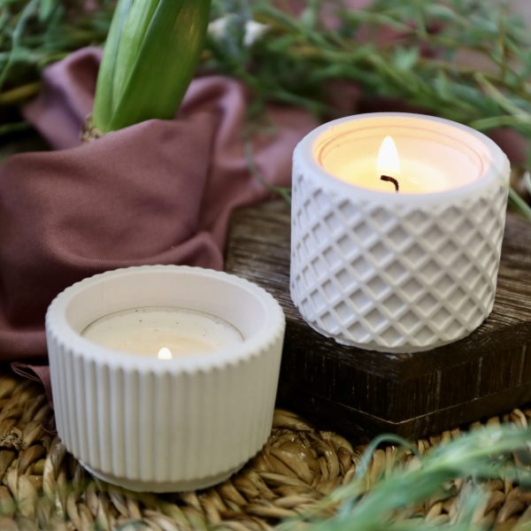 Silikon - Gießform - Mini Kerzenhalter - elegante Streifen - 2 Varianten – Bild 15