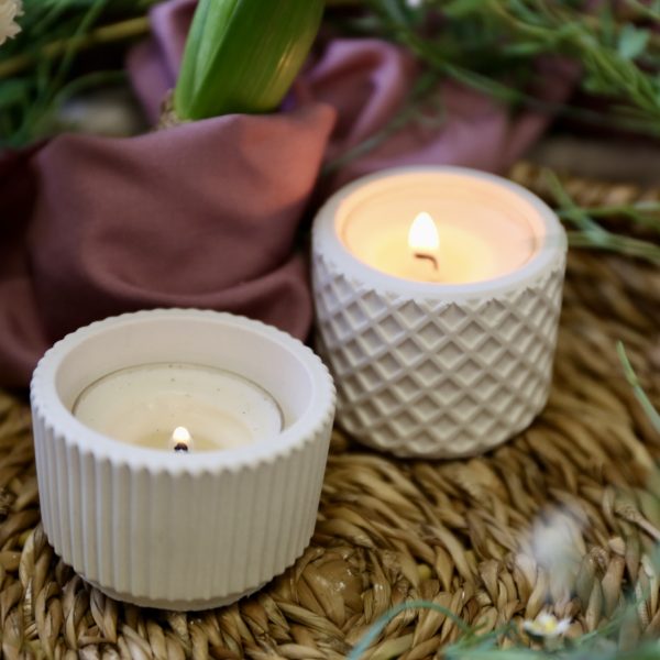 Silikon - Gießform - Mini Kerzenhalter - elegante Streifen - 2 Varianten – Bild 12