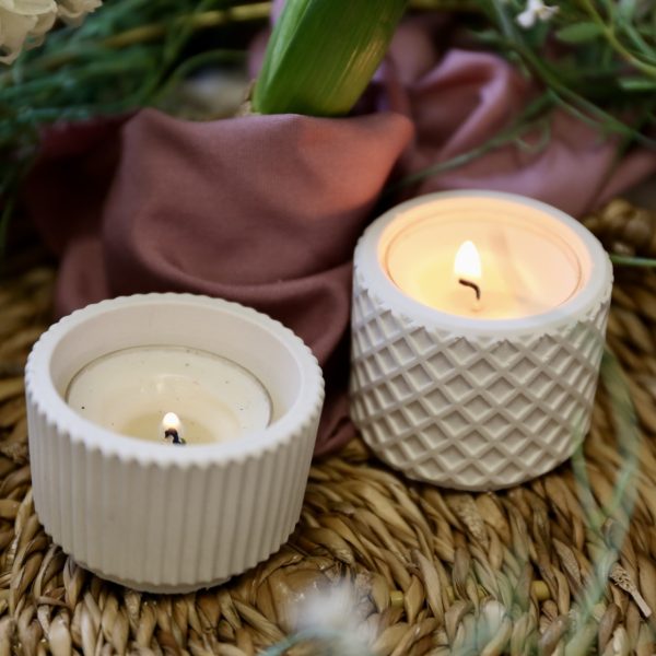 Silikon - Gießform - Mini Kerzenhalter - elegante Streifen - 2 Varianten – Bild 11