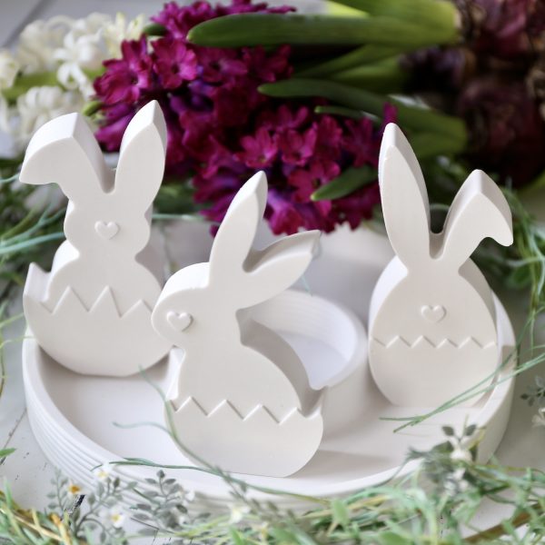 Silikon - Gießform - Kleine Osterhasen im Osterei mit Herz - Multiform – Bild 3