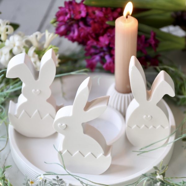 Silikon - Gießform - Kleine Osterhasen im Osterei mit Herz - Multiform – Bild 7