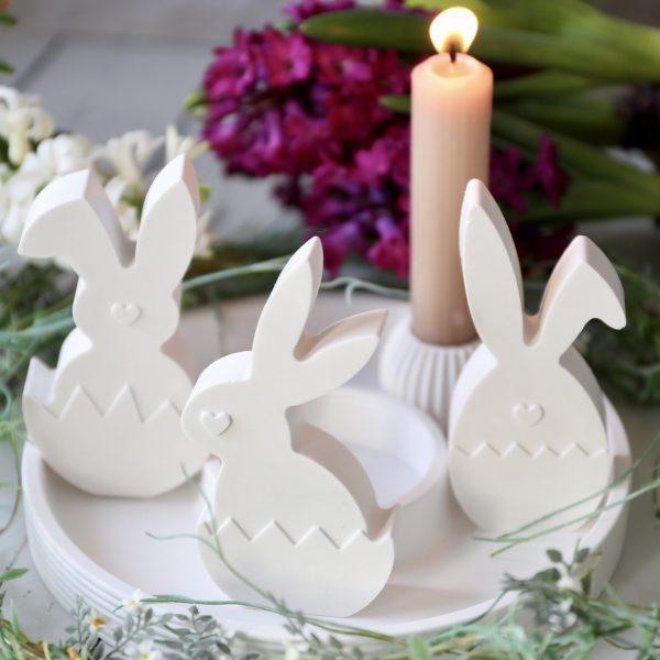 Silikon - Gießform - Kleine Osterhasen im Osterei mit Herz - Multiform – Bild 8