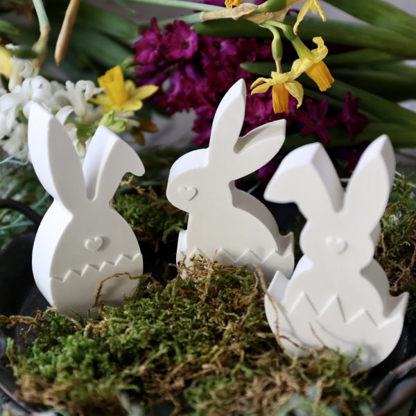 Silikon - Gießform - Kleine Osterhasen im Osterei mit Herz - Multiform – Bild 12