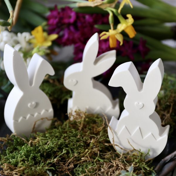Silikon - Gießform - Kleine Osterhasen im Osterei mit Herz - Multiform – Bild 13