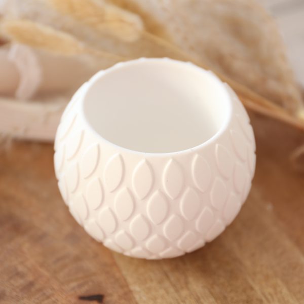 Silikon - Gießform - Bauchiger Teelichtbecher mit Dekomuster – Bild 14