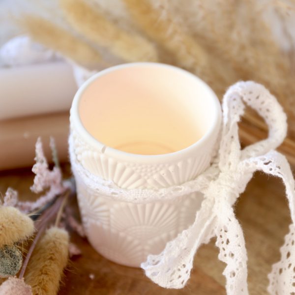 Silikon - Gießform - Teelichtbecher mit floralem Dekomuster – Bild 5