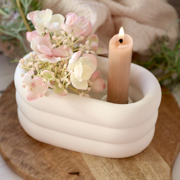 Silikon - Gießform - Ovale Dekoschale mit bauchigen Ringen – Bild 6