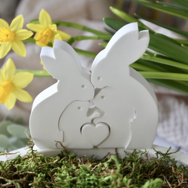 Silikon - Gießform - Osterhasen Familie mit Herz - Puzzle – Bild 7