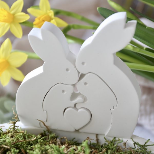Silikon - Gießform - Osterhasen Familie mit Herz - Puzzle – Bild 9