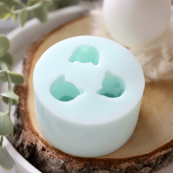 Silikon - Gießform - Mini Schnupperhasen mit Blume - Multiform – Bild 2