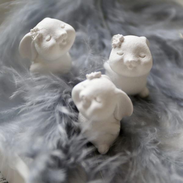 Silikon - Gießform - Mini Schnupperhasen mit Blume - Multiform – Bild 8