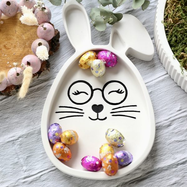 Silikon - Gießform - Dekoteller - Süßes Häschen - Hase - aus 2 Größen - wählbar - perfekt für Ostern – Bild 23