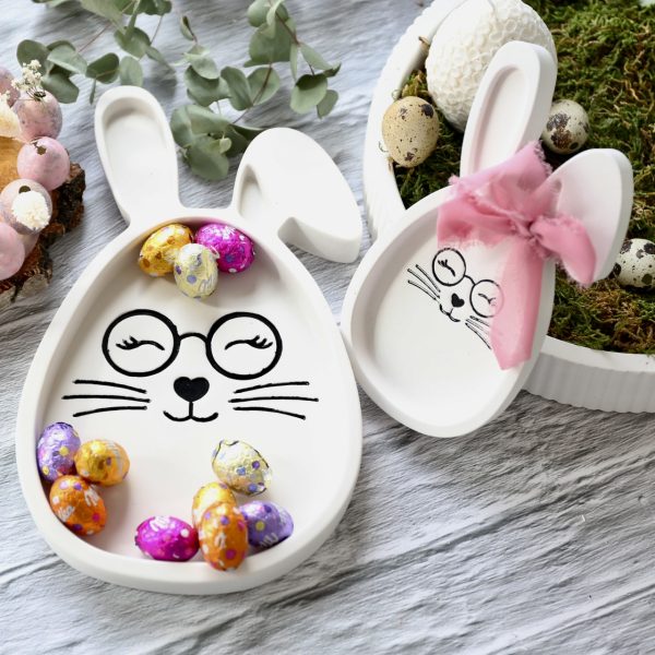 Silikon - Gießform - Dekoteller - Süßes Häschen - Hase - aus 2 Größen - wählbar - perfekt für Ostern – Bild 25