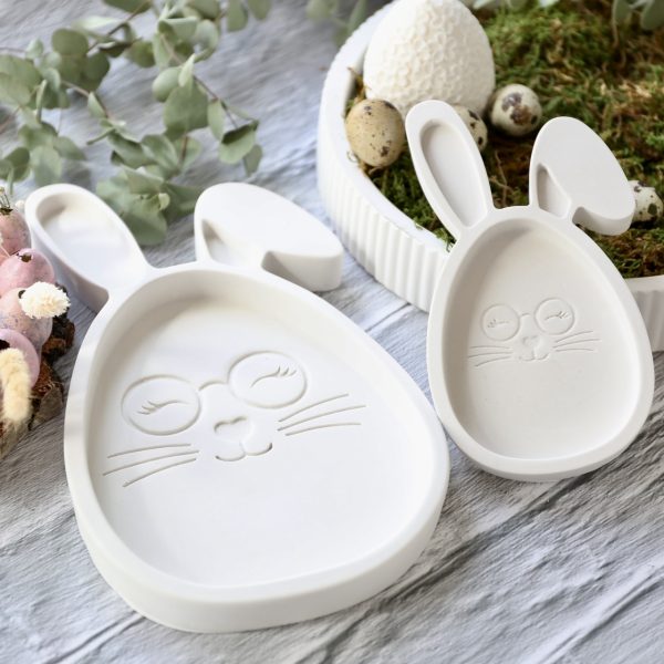 Silikon - Gießform - Dekoteller - Süßes Häschen - Hase - aus 2 Größen - wählbar - perfekt für Ostern – Bild 30