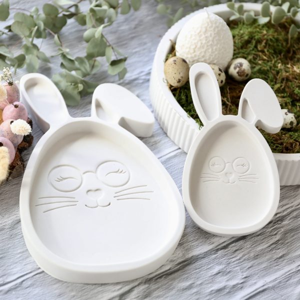 Silikon - Gießform - Dekoteller - Süßes Häschen - Hase - aus 2 Größen - wählbar - perfekt für Ostern – Bild 31