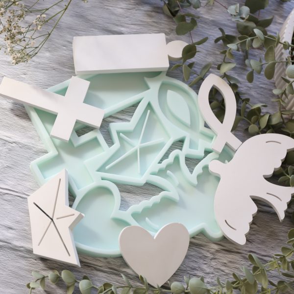 Silikon - Gießform - Matte mit Motiven für Taufe, Konfirmation, Hochzeit, Kommunion - Multiform – Bild 12