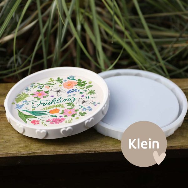 Outdoorstoff - Joys of Spring - Inlays für Silikon - Dekoteller - Tablett - mit Sternen/Herzen - in 3 Größen - abby and amy – Bild 6
