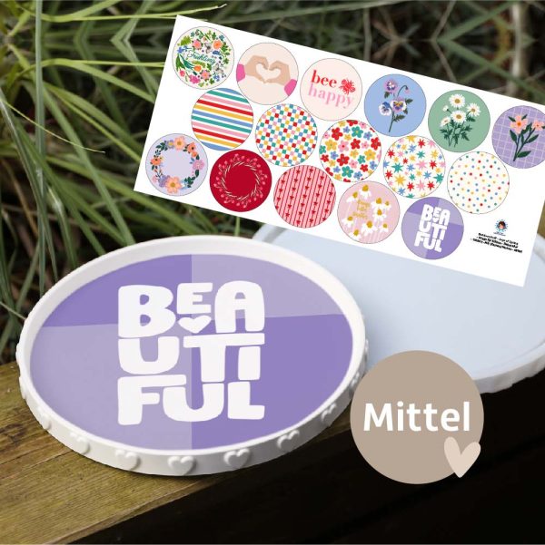Outdoorstoff - Joys of Spring - Inlays für Silikon - Dekoteller - Tablett - mit Sternen/Herzen - in 3 Größen - abby and amy – Bild 7