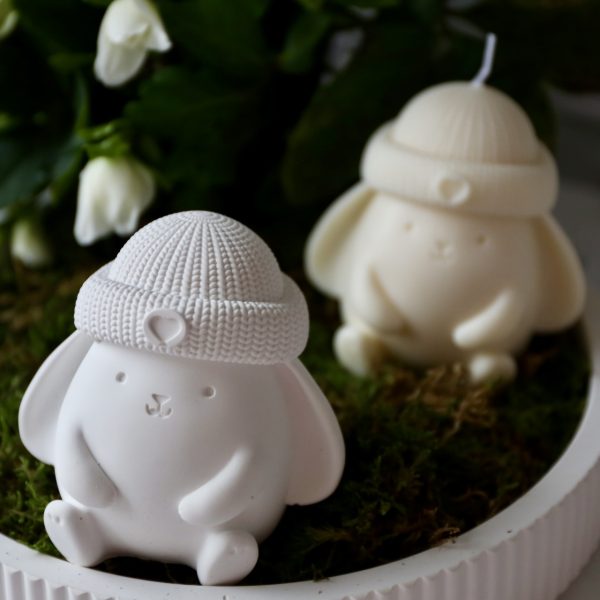 Silikon - Gießform - Der Kleine Mützenhase - Osterhase - Dekohase mit Wollmütze – Bild 6