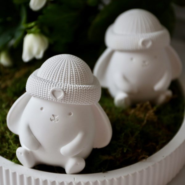 Silikon - Gießform - Der Kleine Mützenhase - Osterhase - Dekohase mit Wollmütze – Bild 5