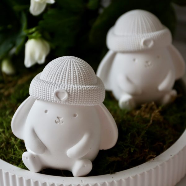 Silikon - Gießform - Der Kleine Mützenhase - Osterhase - Dekohase mit Wollmütze – Bild 4
