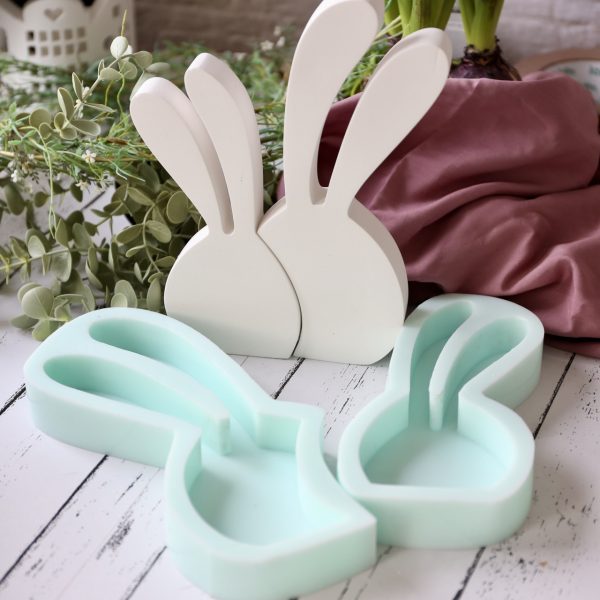 Silikon - Gießform - Elegante Kuschelhasen - 2er Set – Bild 5