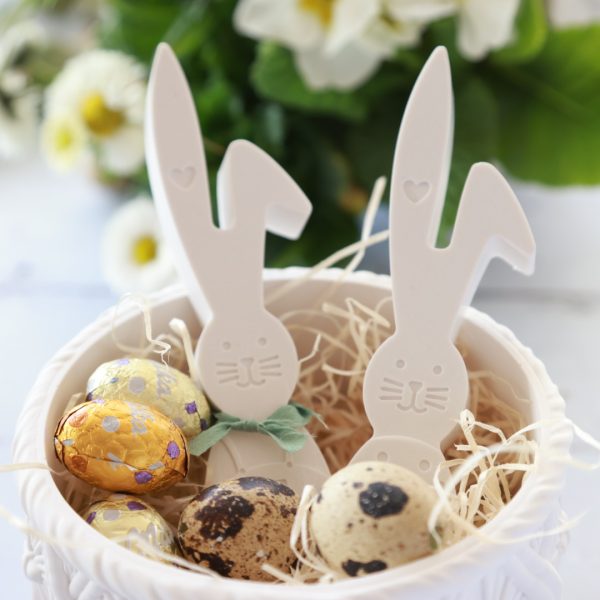 Silikon - Gießform - Osterhasen Paar mit Knickohr und Herz - Ostern – Bild 5